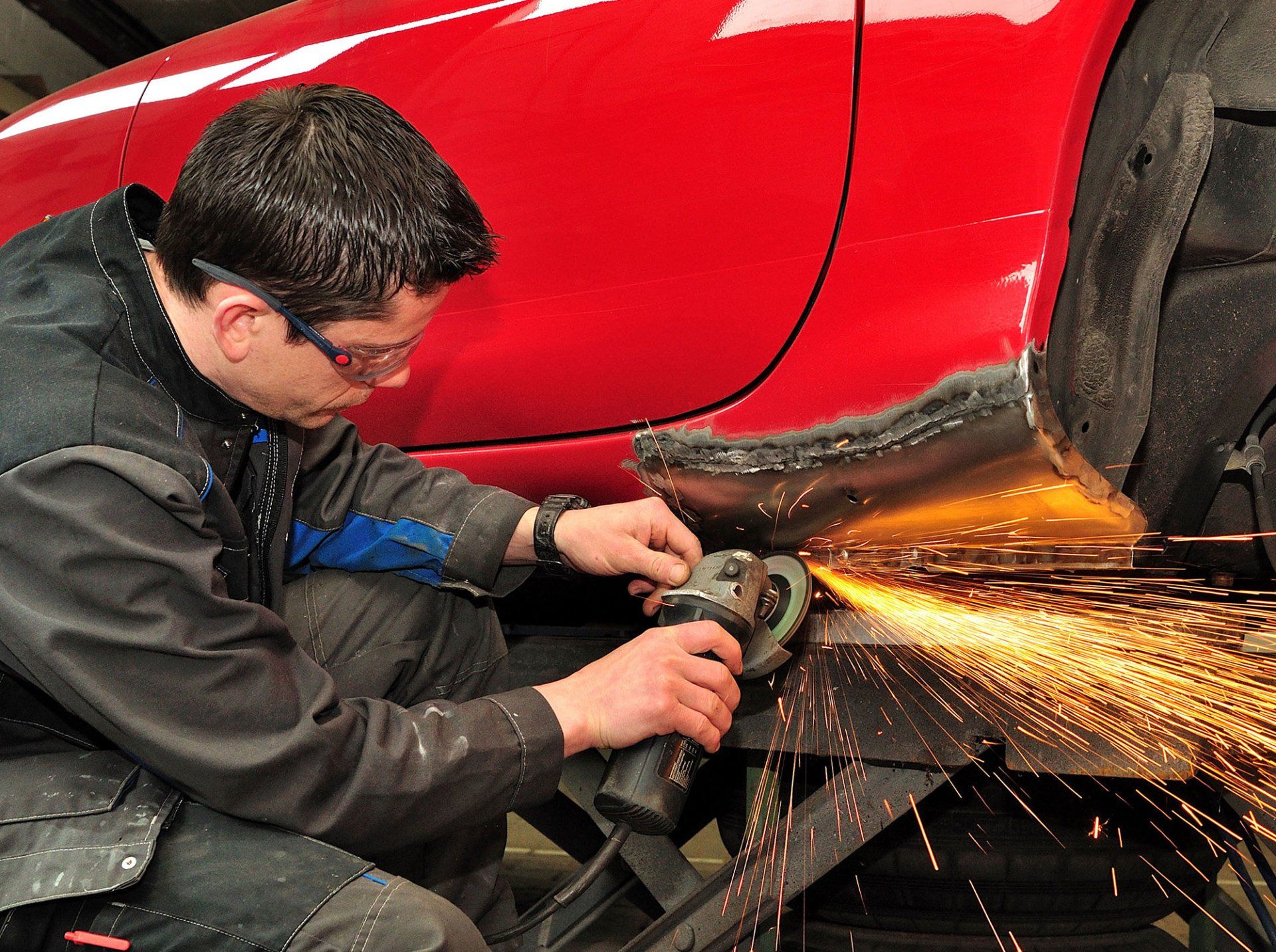 Collision repair work
